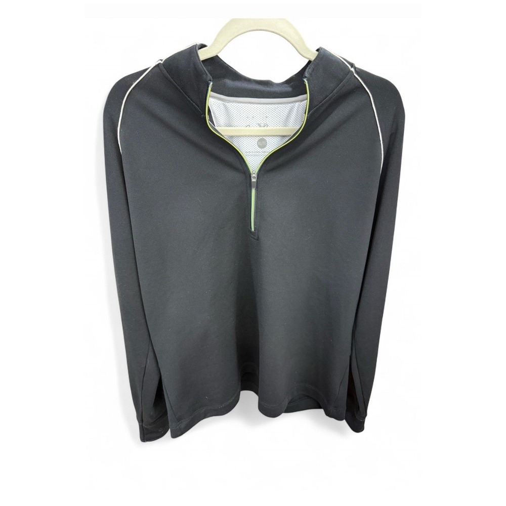 Robert Graham X Limited Edition Quarter Zip Black Men's XL